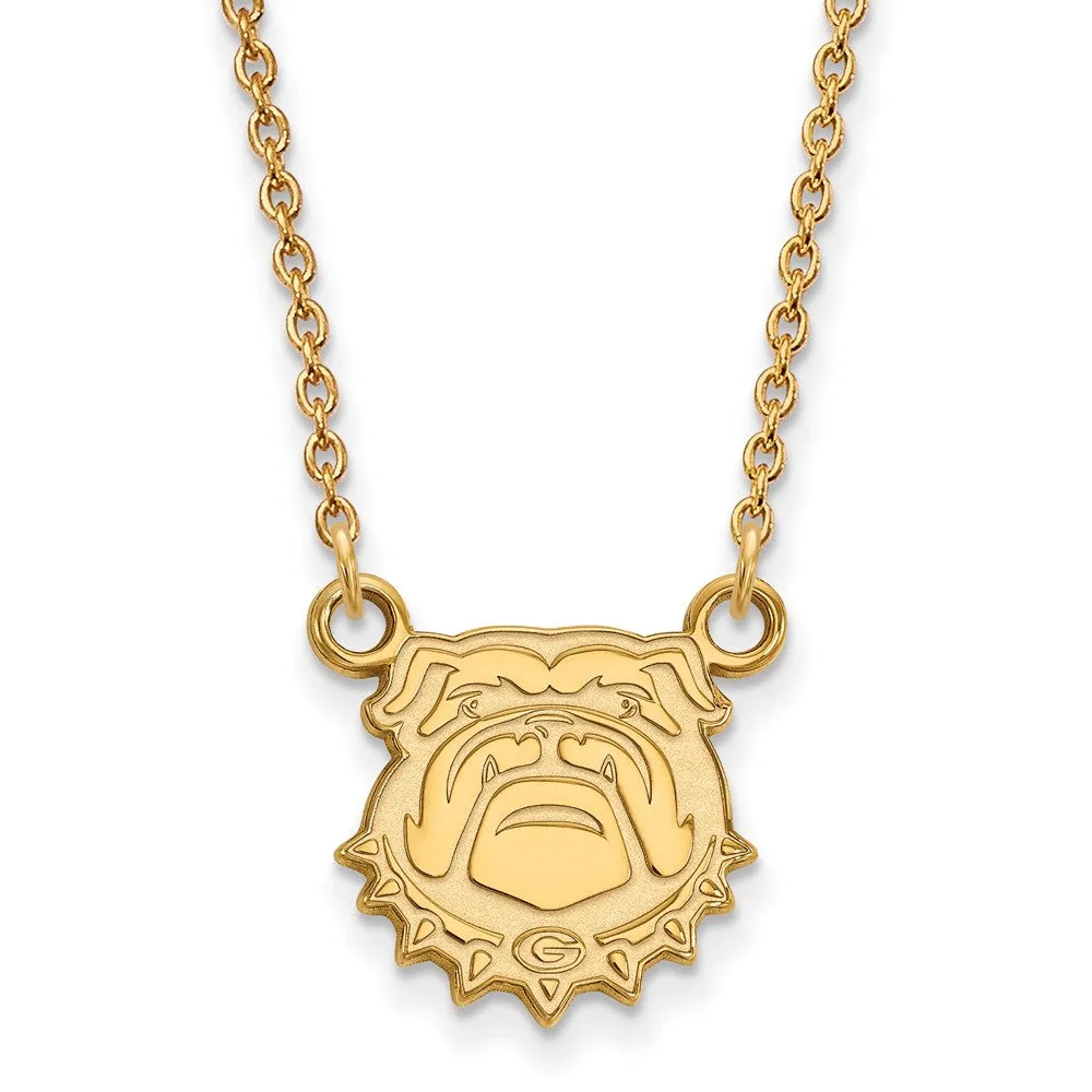 10k Yellow Gold U of Georgia Small Pendant Necklace