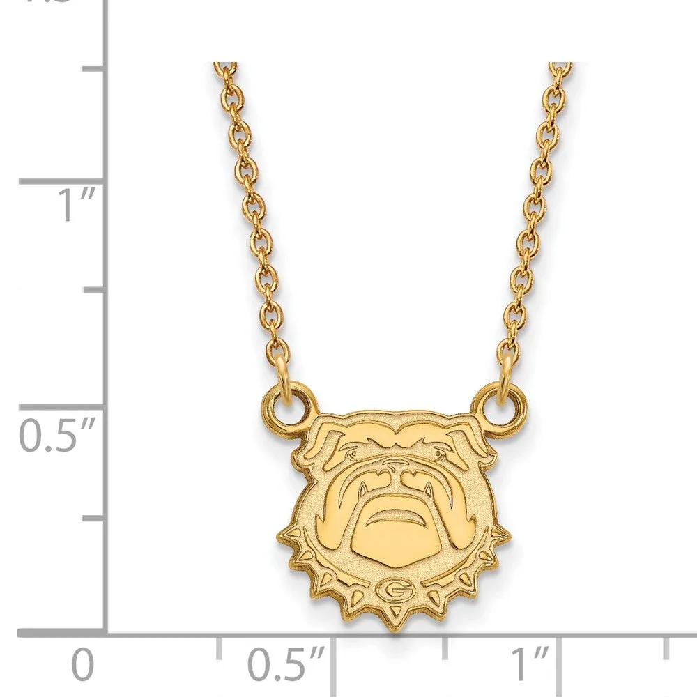 10k Yellow Gold U of Georgia Small Pendant Necklace