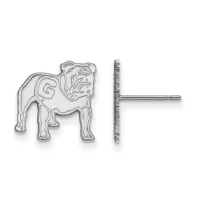 14k White Gold University of Georgia Small Mascot Post Earrings