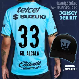 33 Gil Alcalá - Colección Azul Báltico - Jersey Tercer Kit + Gorra de Regalo