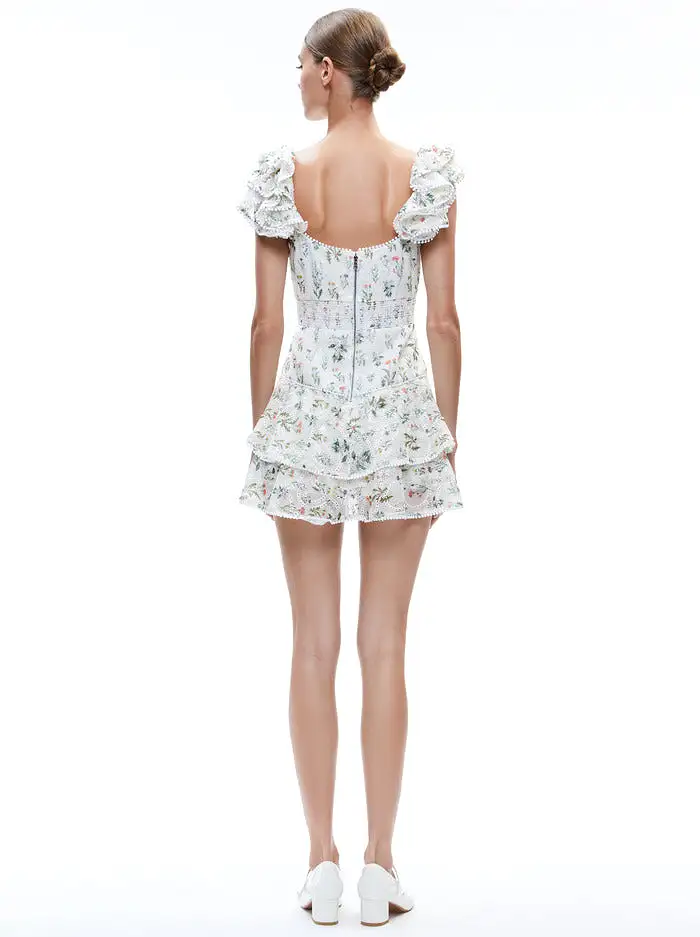 Alice + Olivia - Hartford Smocked Mini Dress - Georgia Floral