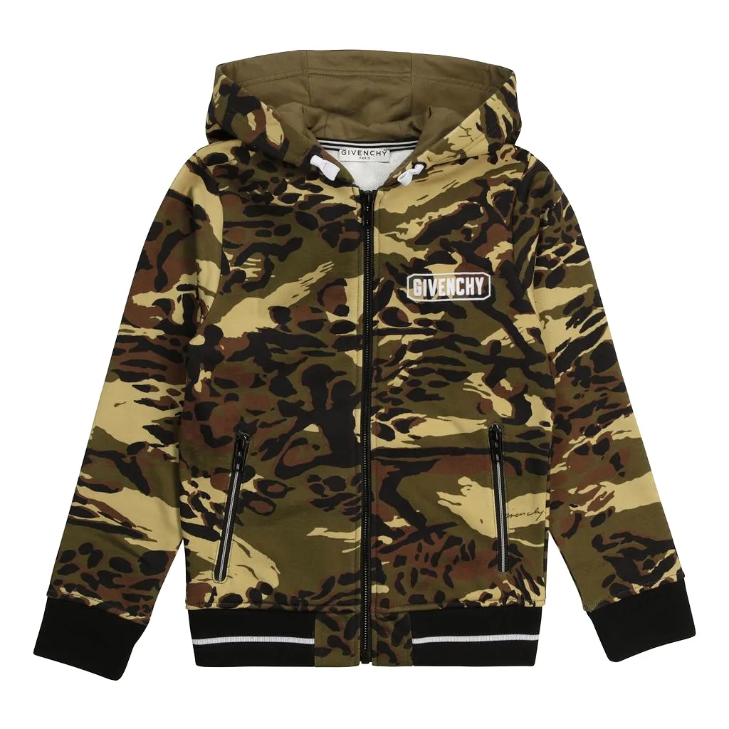 Army Green Camo Logo Hoodie