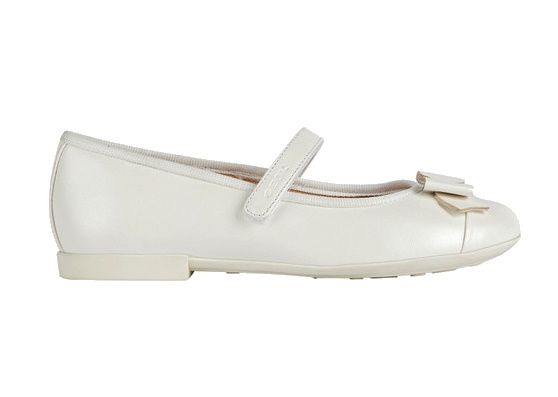 BALLERINA GEOX BAMBINA WHITE J3555A 000NF C1000 TG: 28-35