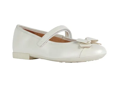 BALLERINA GEOX BAMBINA WHITE J3555A 000NF C1000 TG: 28-35