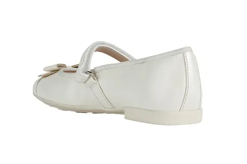 BALLERINA GEOX BAMBINA WHITE J3555A 000NF C1000 TG: 28-35