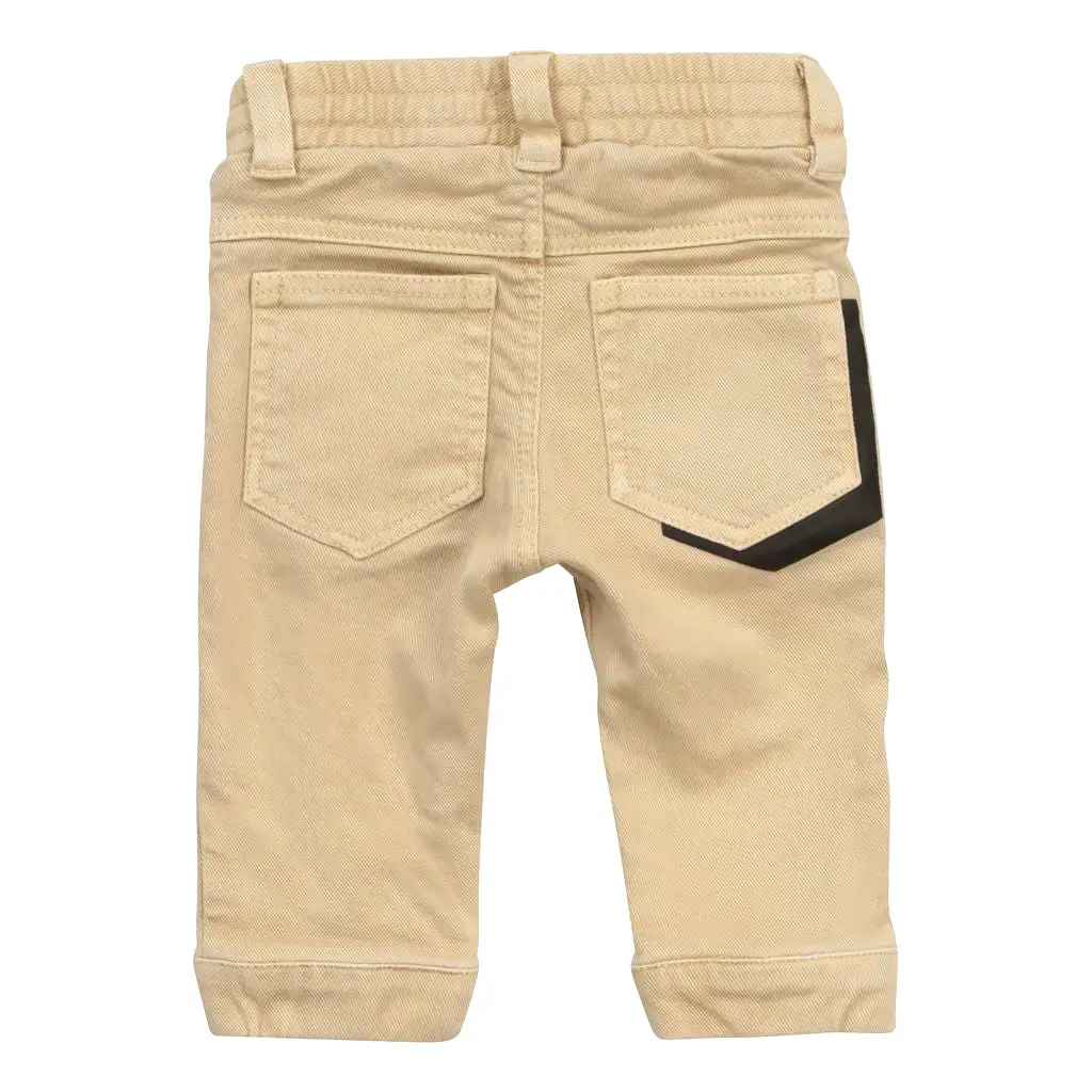 Beige Cotton Twill Trousers