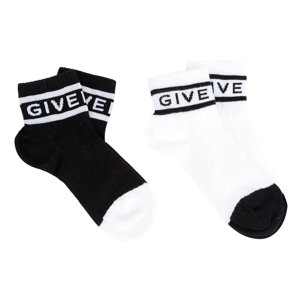 Black & White Logo Socks