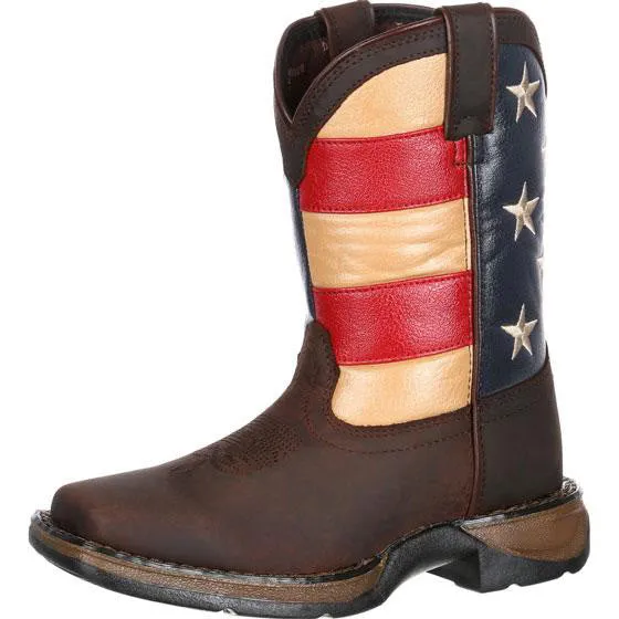 Children's Durango Lil' Rebel USA Flag (Brown)