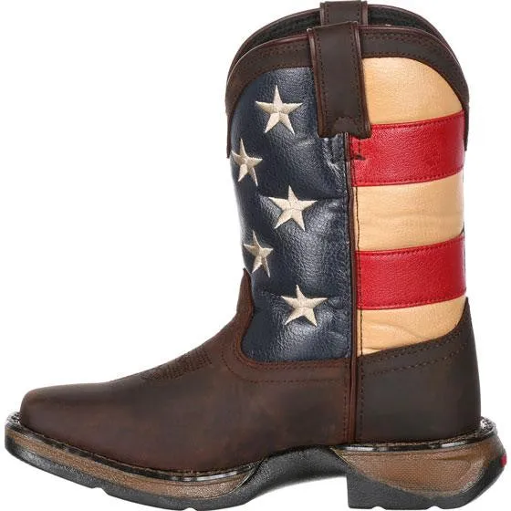 Children's Durango Lil' Rebel USA Flag (Brown)