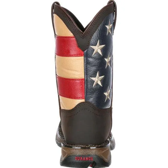 Children's Durango Lil' Rebel USA Flag (Brown)