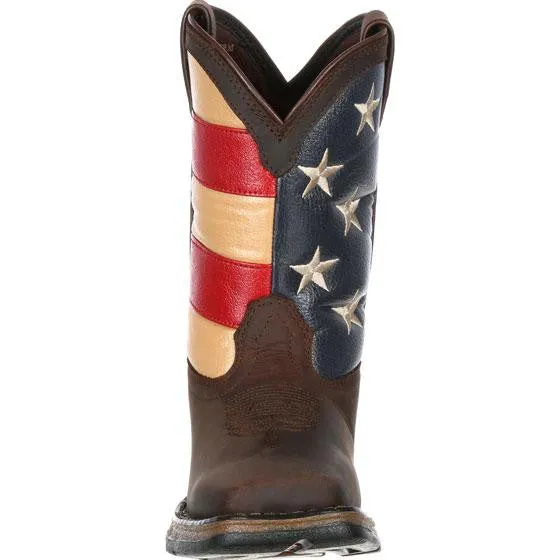 Children's Durango Lil' Rebel USA Flag (Brown)