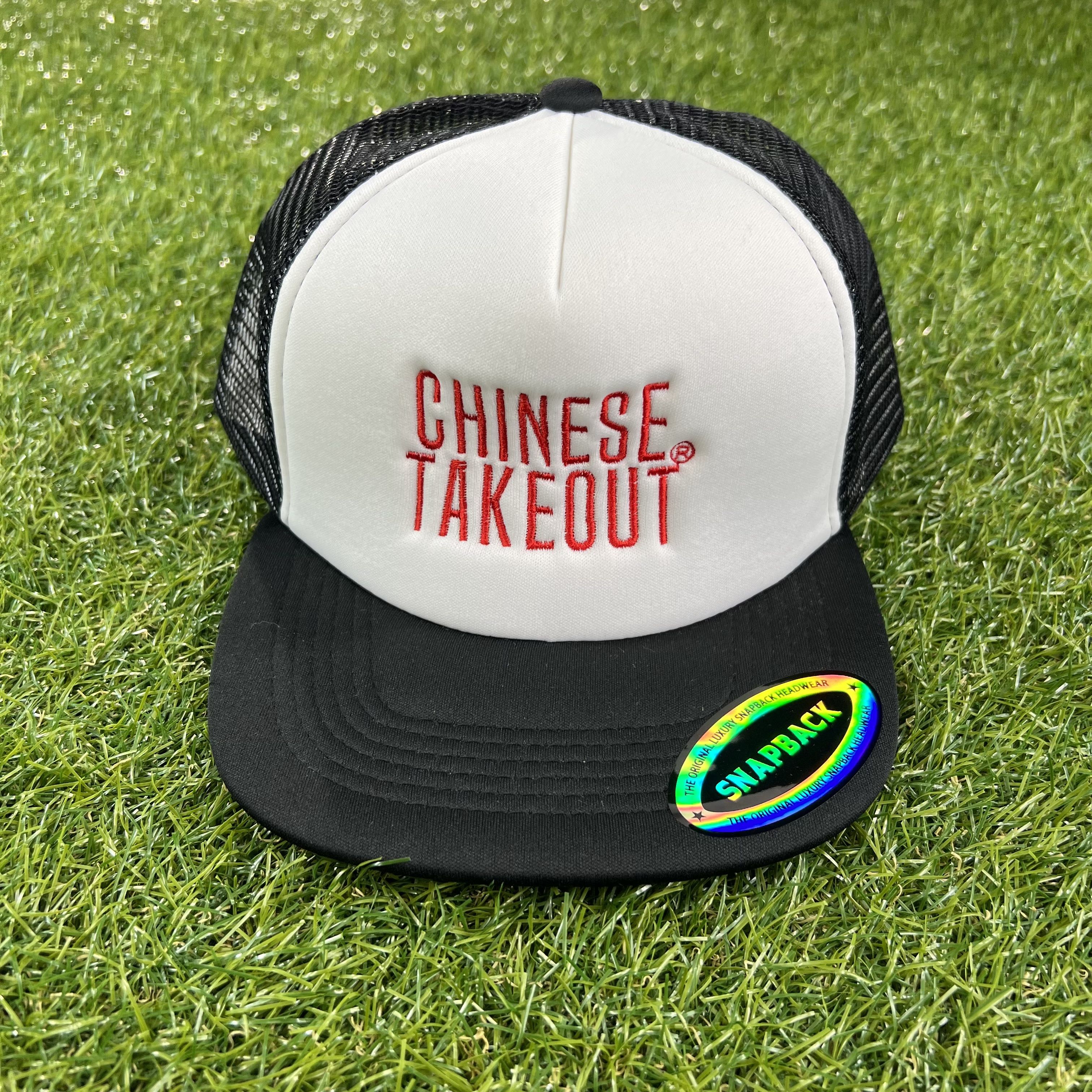 Chinese Takeout Snapback (Blk/Wte/Red)