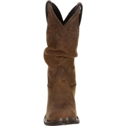 Durango® Women's Distressed Tan Slouch Western Boot