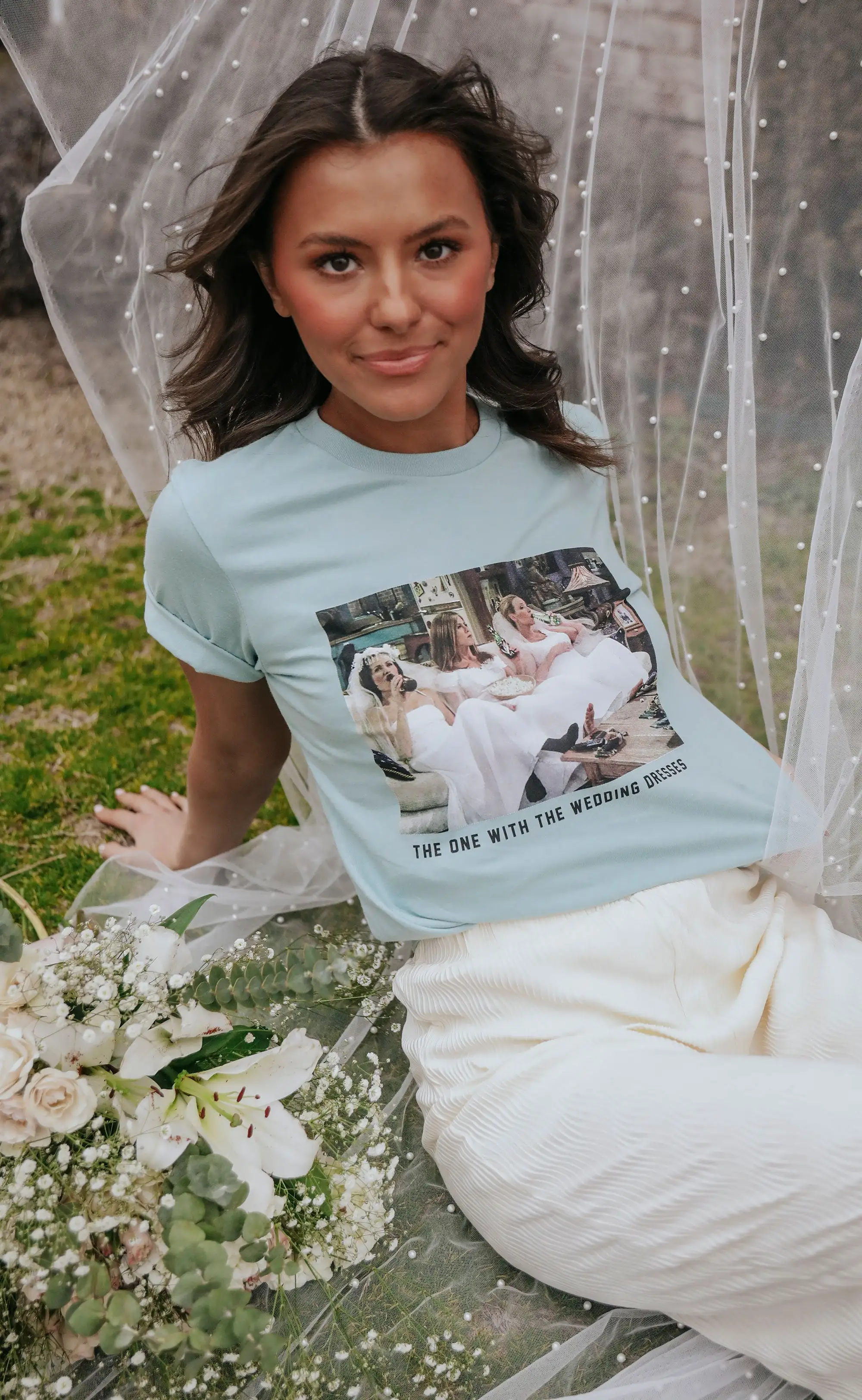 friday + saturday: wedding dress episode t shirt