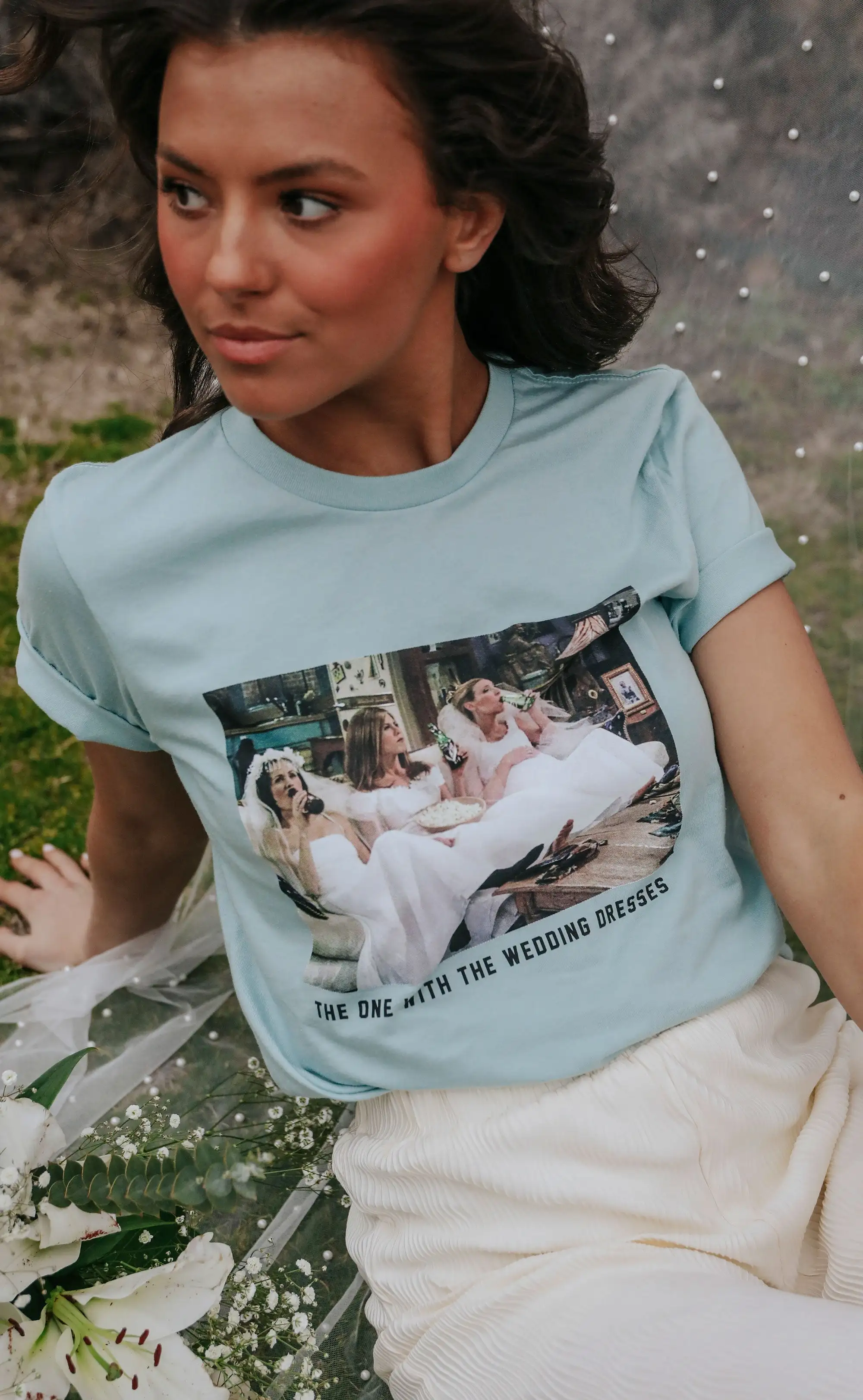 friday + saturday: wedding dress episode t shirt