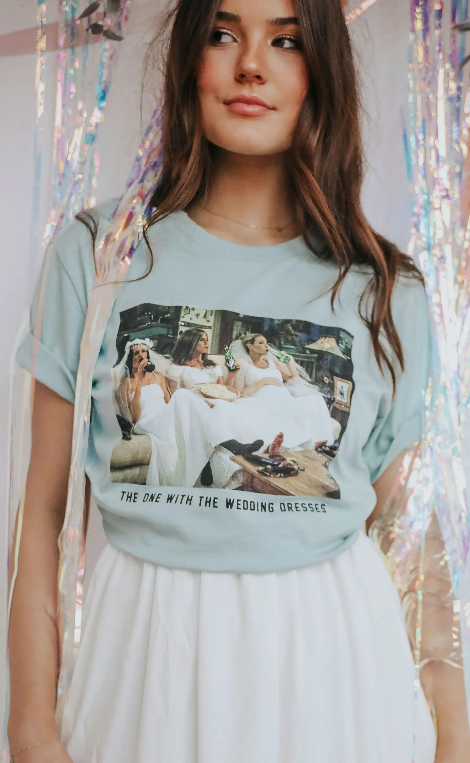 friday + saturday: wedding dress episode t shirt