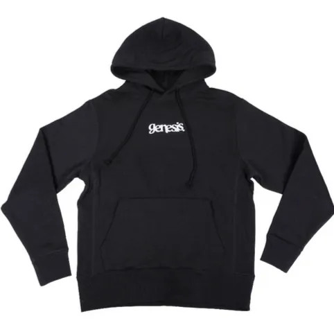 Genesis Text Hoodie - Black