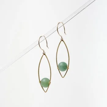 Georgia Earrings - Green Aventurine