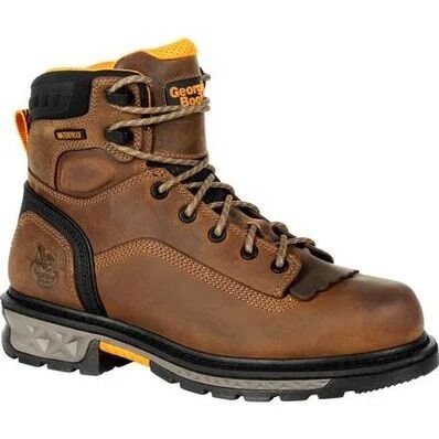 Georgia Men's Carbo-Tec LTX Waterproof Composite Toe Work Boot in Black/Brown