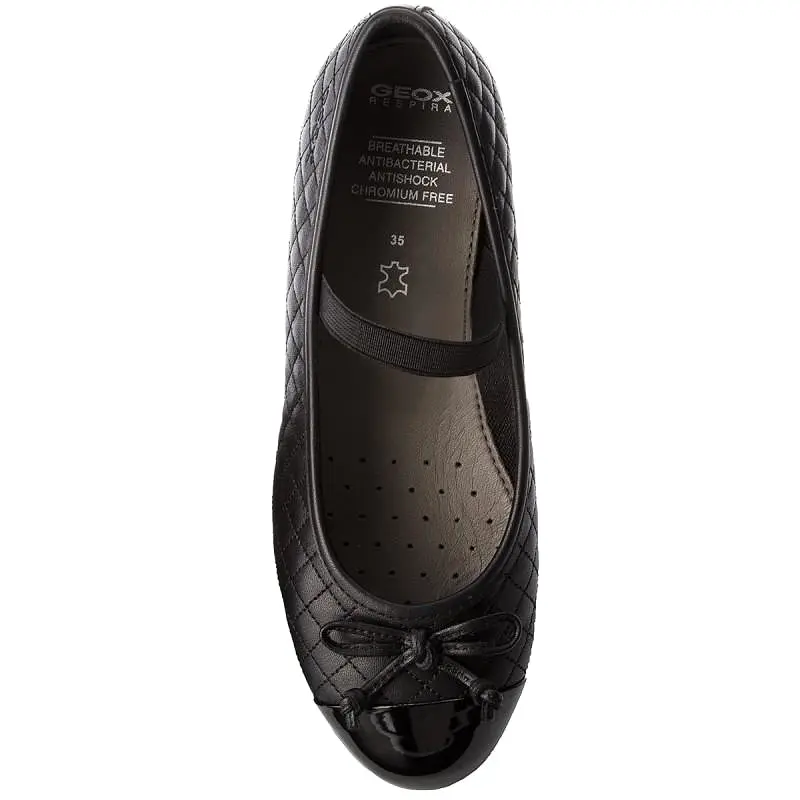 Geox Girl's Jr Plie Black Quilt (Sizes 29-34)