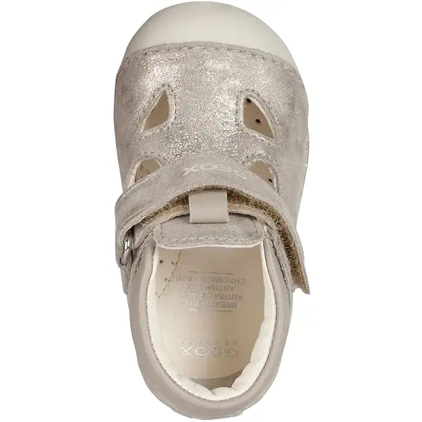 Geox Infants first Shoes Silver Pre Walkers Crawlers Leather