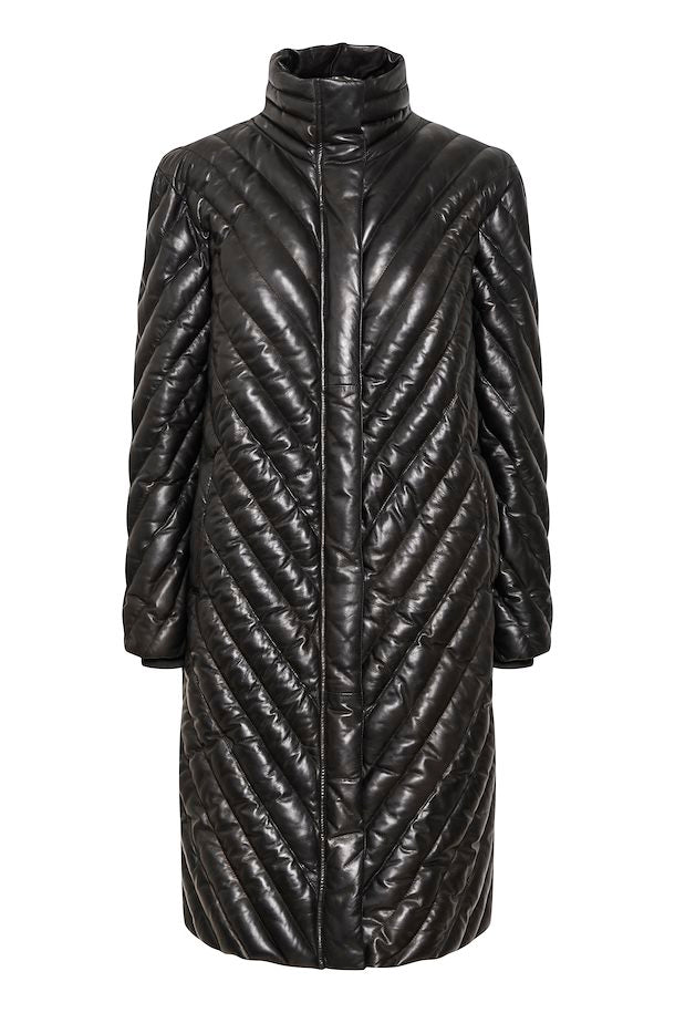 GESTUZ RosellaGZ Puffer Leather Coat