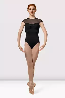 Ladies Mirella Splice Sap Sleeve Leotard - M5092LM