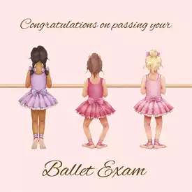 Little ballerina exam card