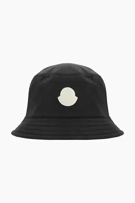 logo patch nylon reversible bucket hat