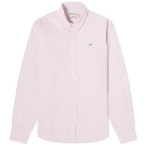 Maison Kitsuné Fox Head Embroidery Classic ShirtPink