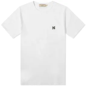 Maison Kitsuné Grey Fox Head Patch Classic TeeWhite