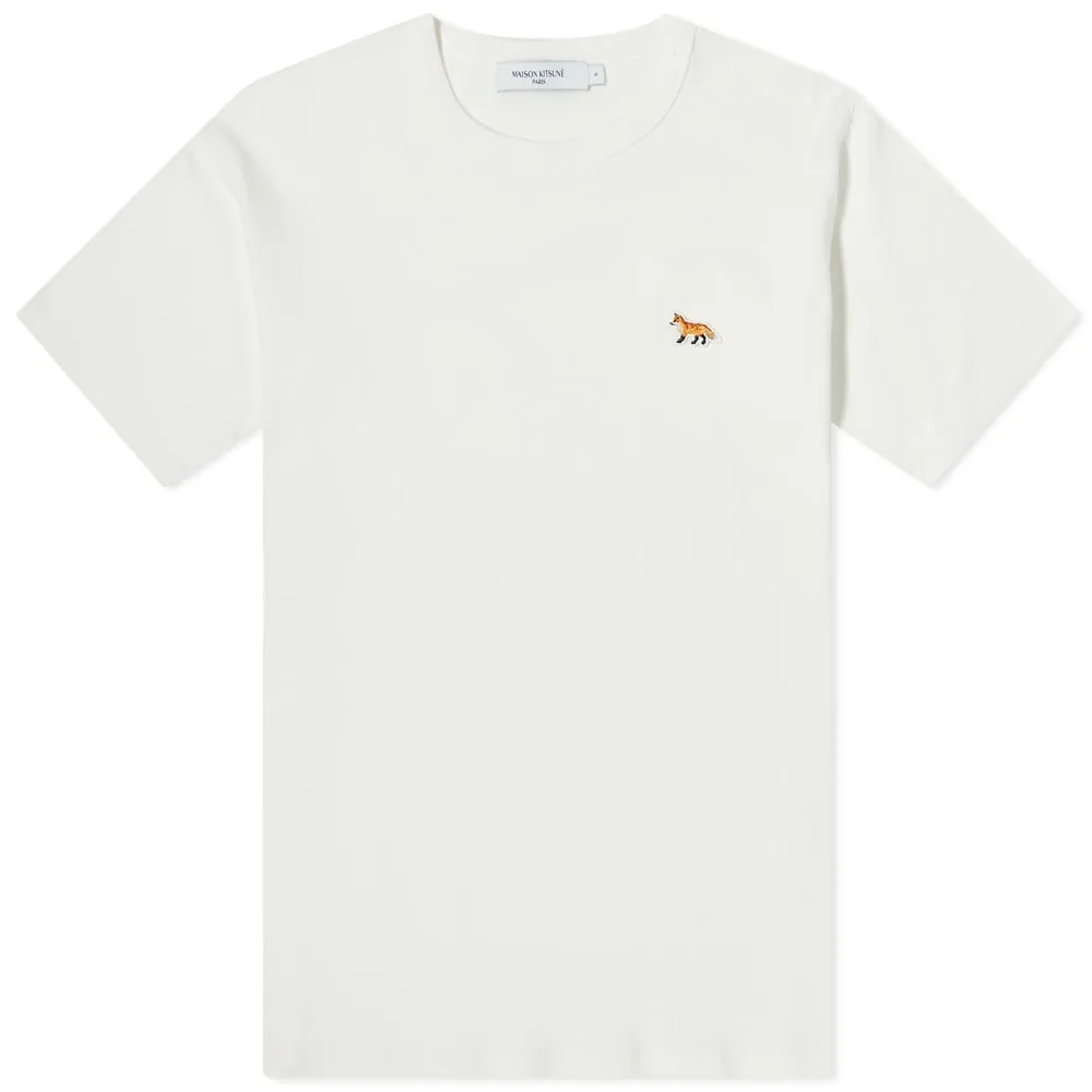 Maison Kitsuné Profile Fox Patch Fitted T-ShirtWhite