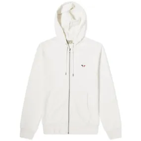 Maison Kitsuné Tricolor Fox Patch Zip HoodieEcru