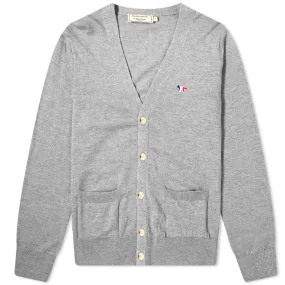 Maison Kitsuné Tricolour Fox CardiganGrey Melange