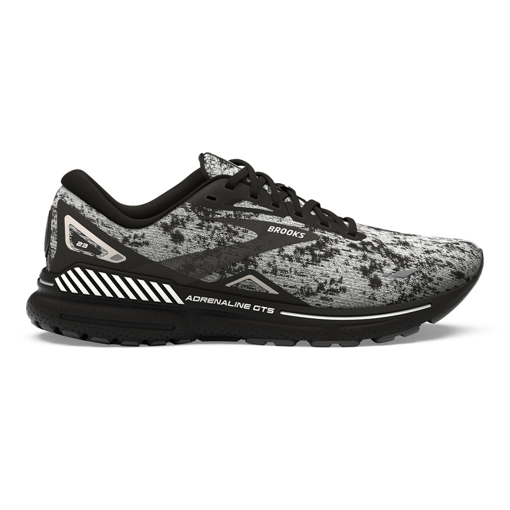 Men's Brooks Adrenaline GTS 23, White/Grey/Black, 12.5 D Medium