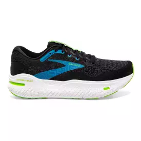 Men's Brooks Ghost Max, Black/Atomic Blue/Jasmine, 9.5 2E Wide