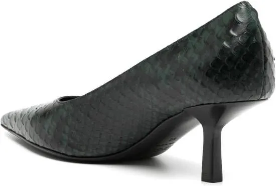 Michael Kors Collection Frankie Runway 60mm snakeskin-effect pumps Green