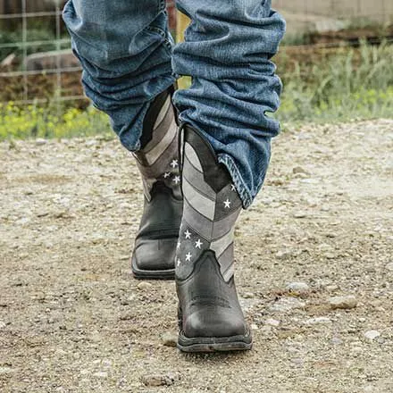 Rebel™ by Durango® Faded Black Flag Western Boot