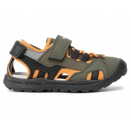 SANDALI GEOX BAMBINO J VANIETT B.C. LYCRA+PR.DBK MILITARY/ORANGE J155XC 015CE C0623 TG:36