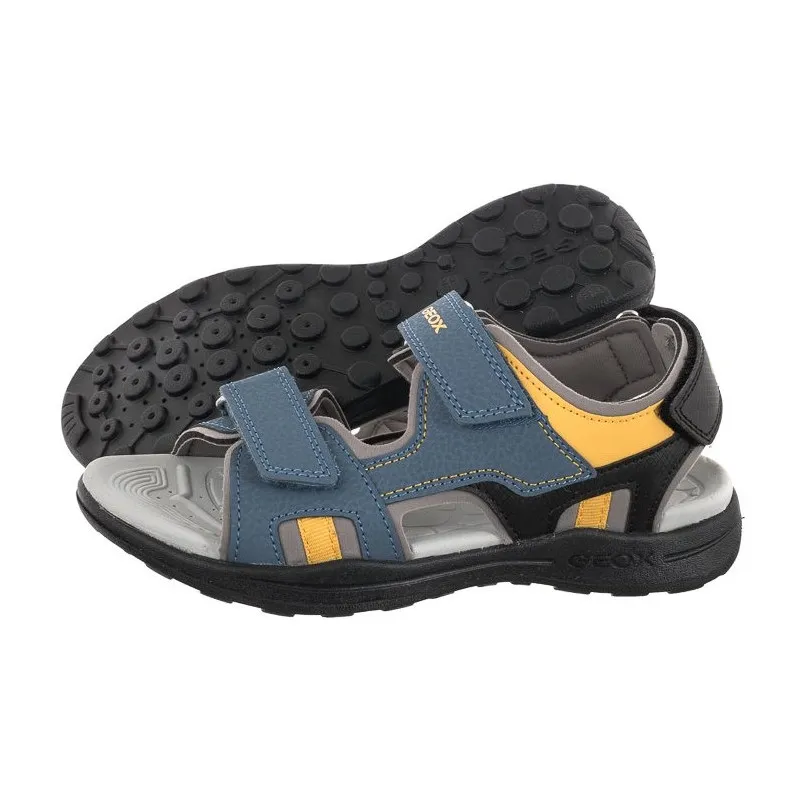 SANDALI GEOX BAMBINO VANIETT AVIO/DK YELLOW J155XB 015CE C4B2G TG:36,37,38,39