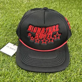 Signature Shot Trucker Hat (Blk/Red/Red)