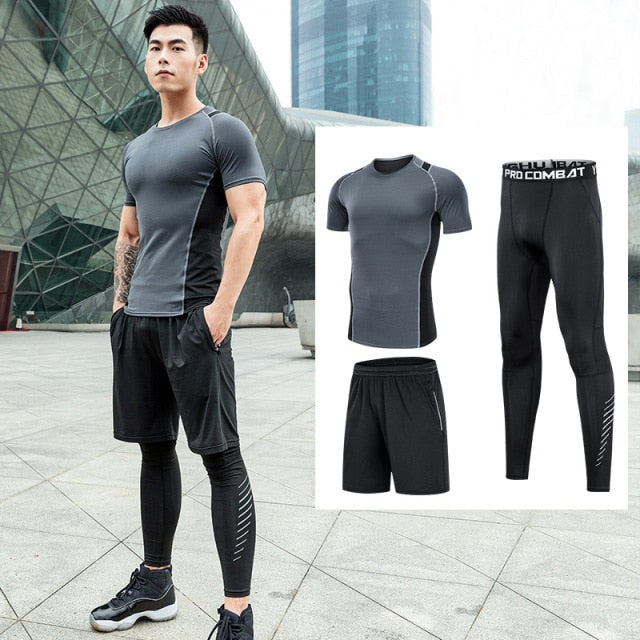 Tracksuit Compression Sportswear for Gym Fitness Workout 5pcs / Set