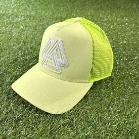 Triangle Mesh Logo Trucker Cap (Luminary Green)