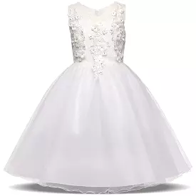 White Baptism Wedding Dress For Girls