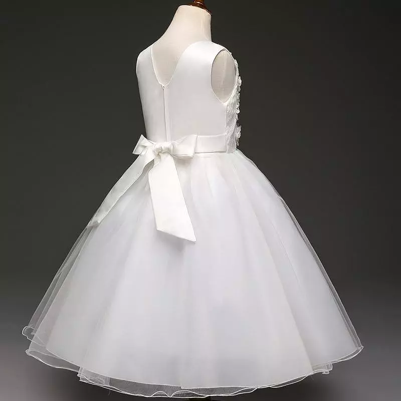 White Baptism Wedding Dress For Girls